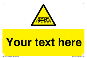 Custom Warning strong river flows